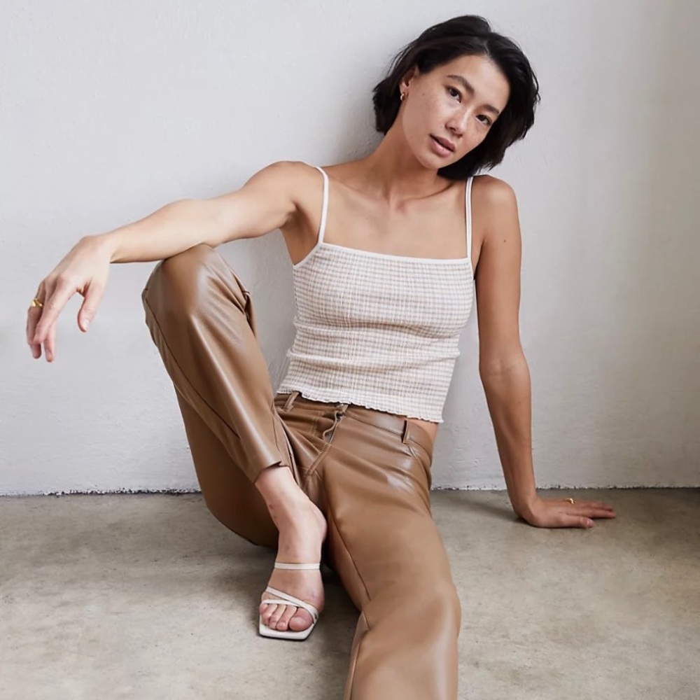 NWOT Aritzia Wilfred Low Rise Vegan Leather pants